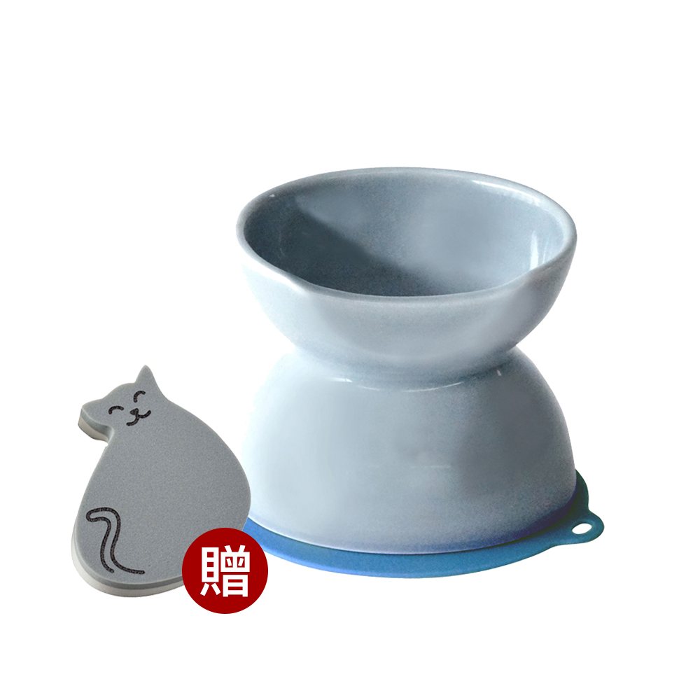 HARIO 小型犬專用天空藍雙面磁碗 PTS-CBD-BGR 贈寵物專用清潔泡棉一只