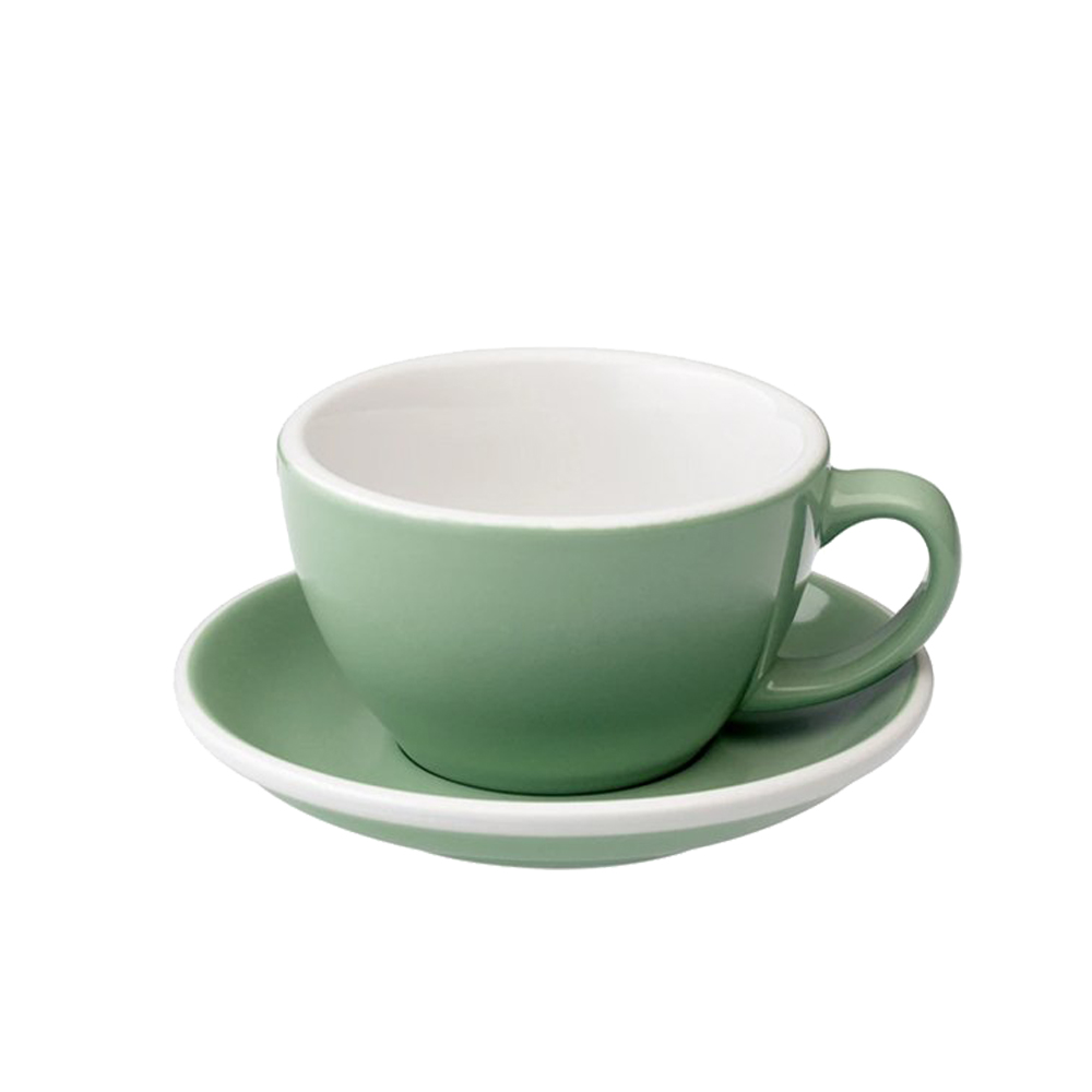【LOVERAMICS 愛陶樂 】Egg 拿鐵咖啡杯盤組 300ml Mint 薄荷